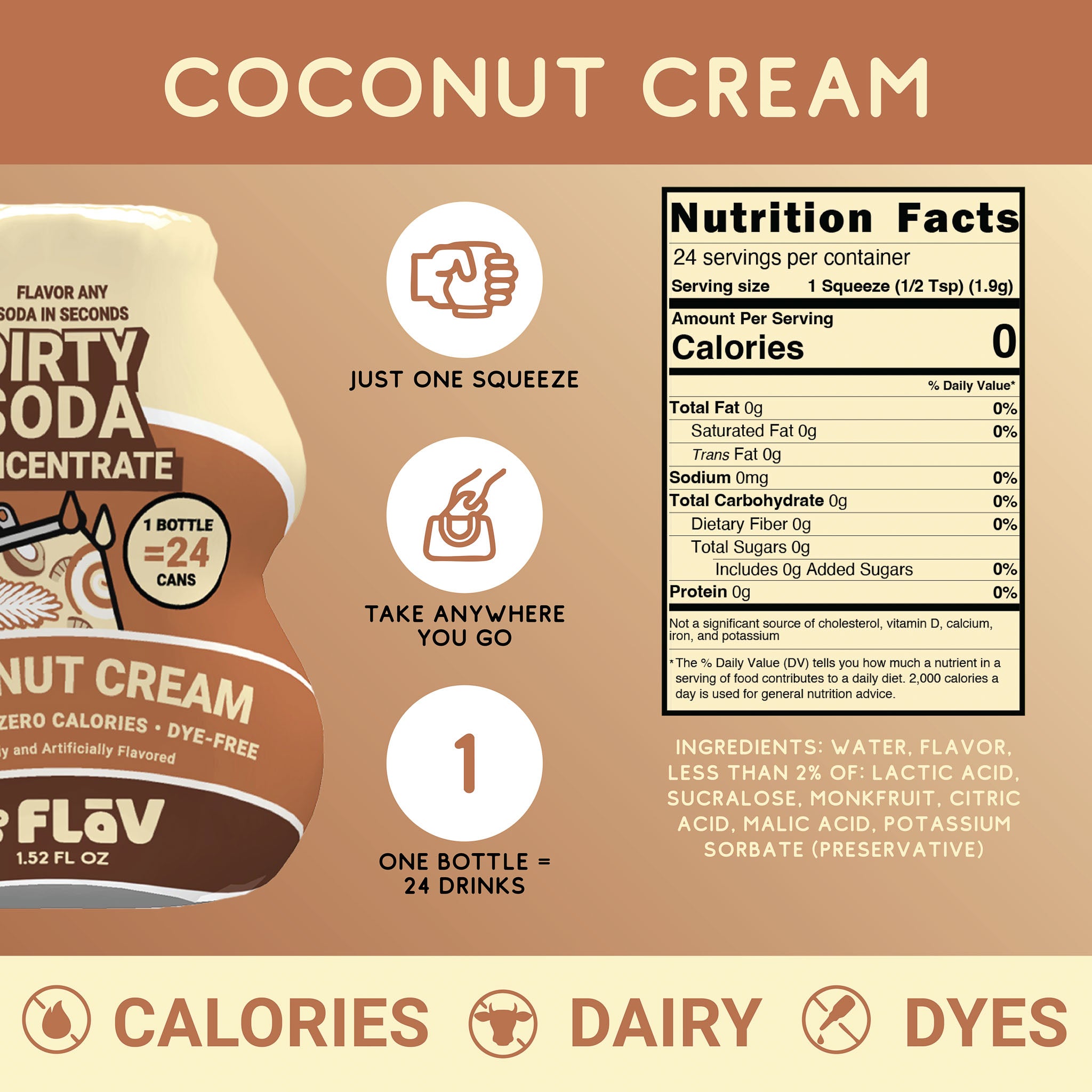Coconut Cream Dirty Soda Concentrate