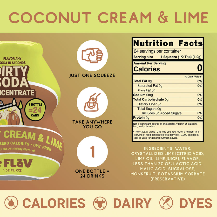 Coconut Cream & Lime Dirty Soda Concentrate
