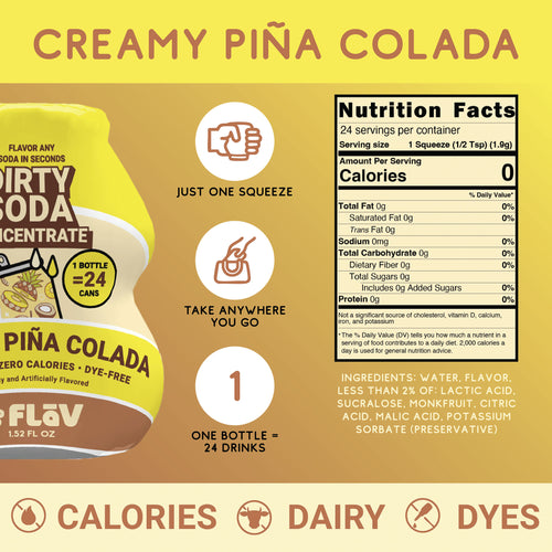 Creamy Piña Colada Dirty Soda Concentrate