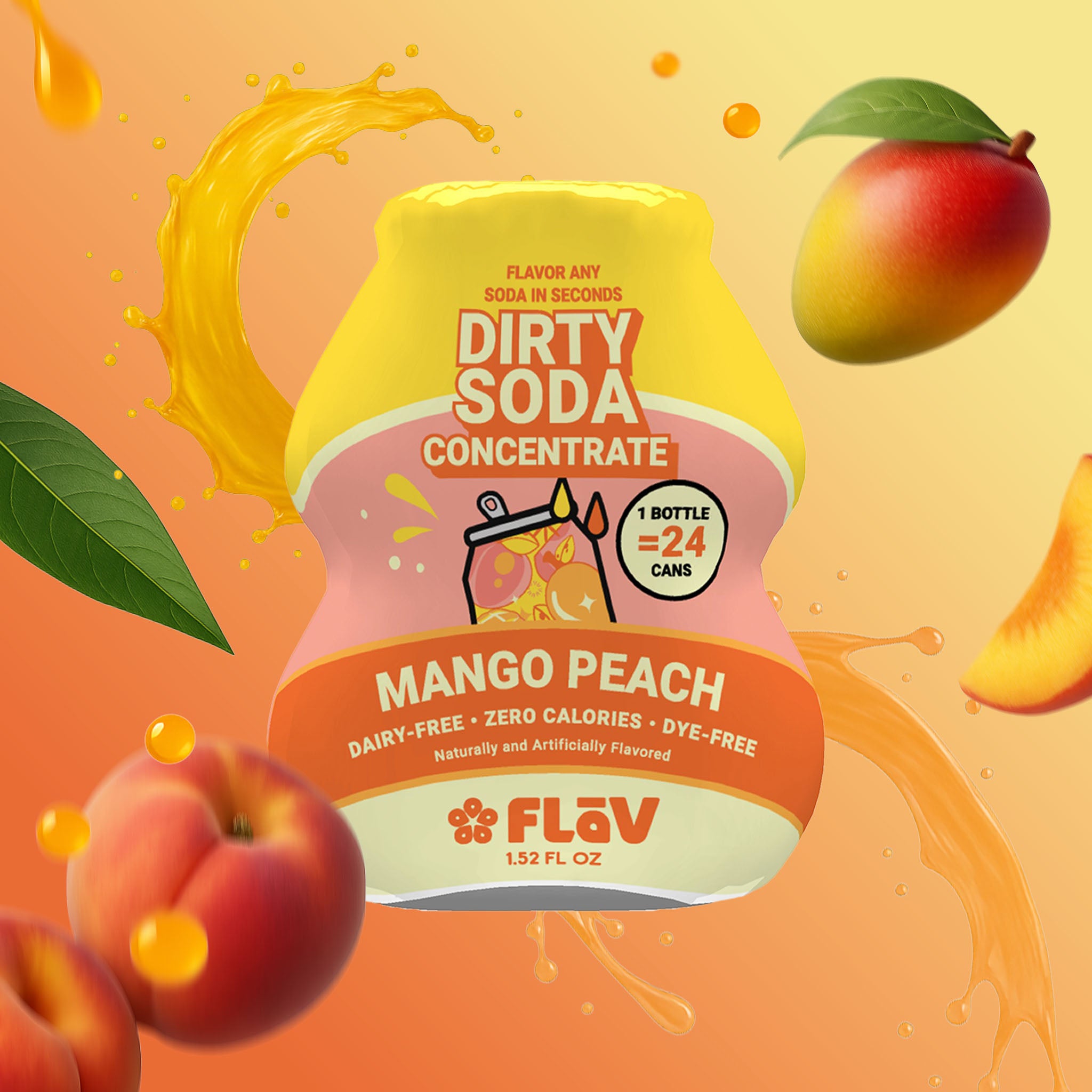 Mango Peach Dirty Soda Concentrate