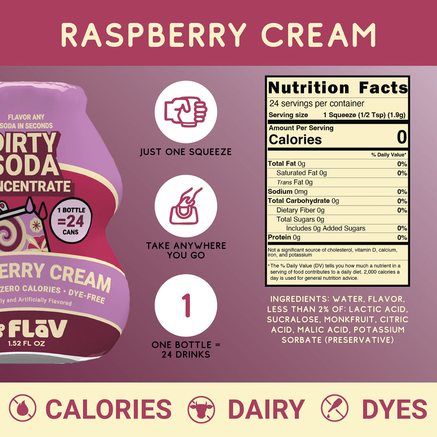 Raspberry Cream Dirty Soda Concentrate